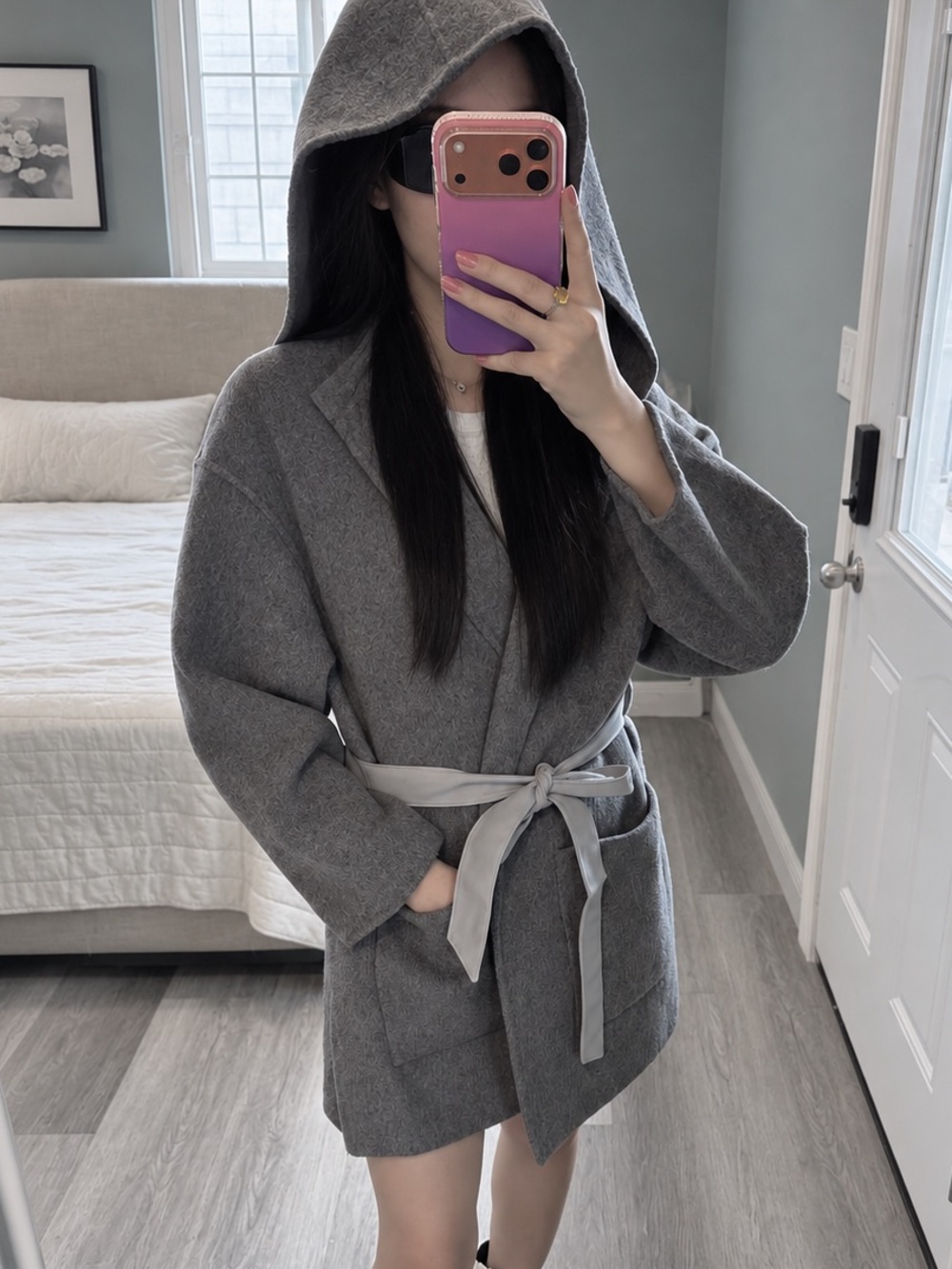 80% Wool 20% Alpaca Oversized Hooded Coat